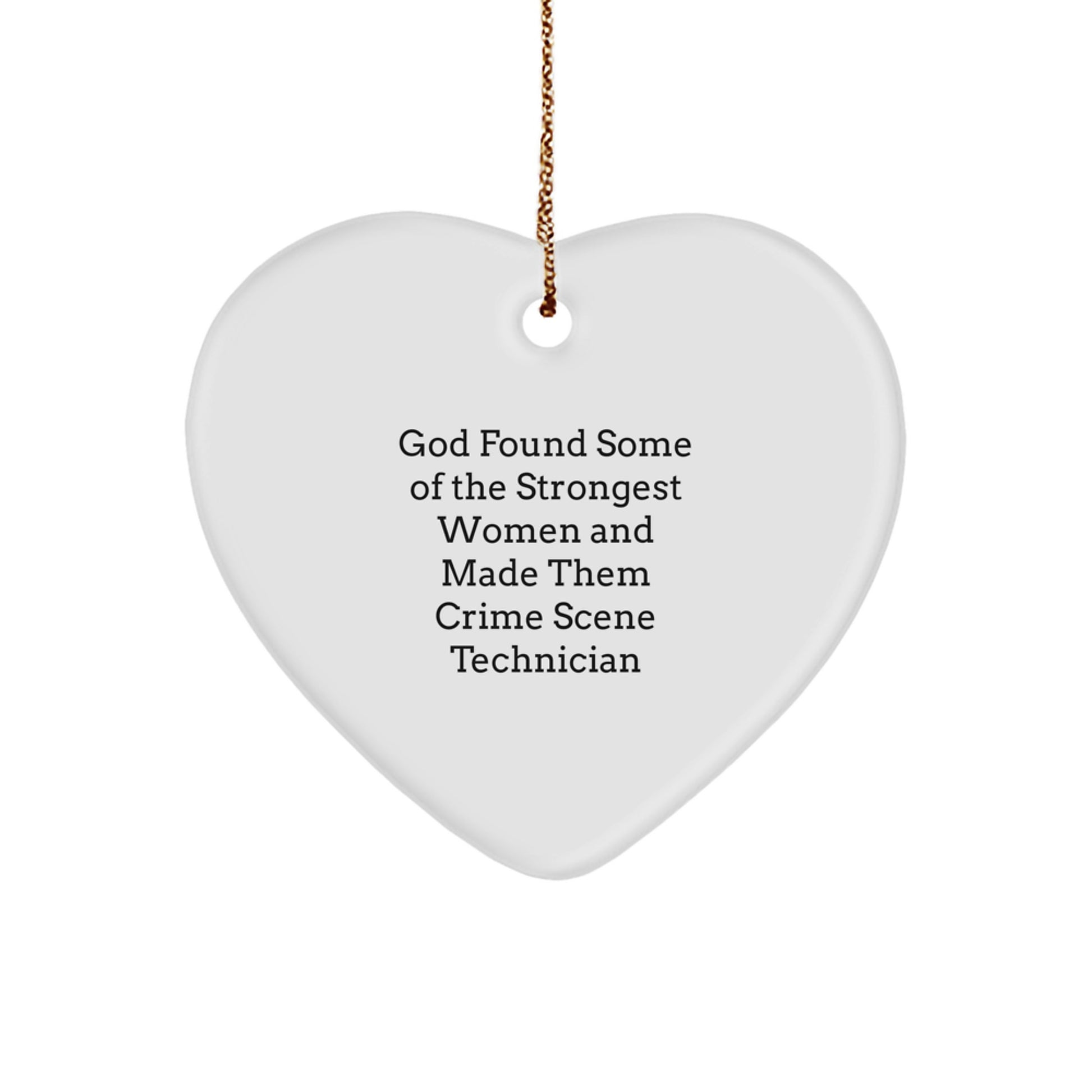 Gifts for the Strongest Crime Scene Technician Women, Funny Heart Ornament, Christmas Unique Gifts from Friends, Coworkers, Family - Image 1