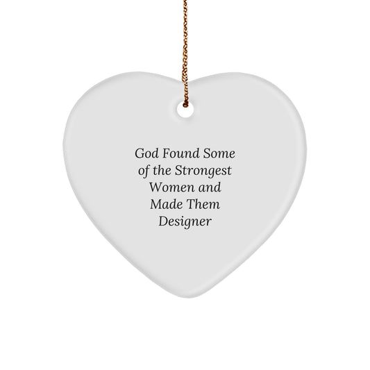 Funny Heart Ornament Gifts from Strong Women to Friends and Family at Christmas - Image 1