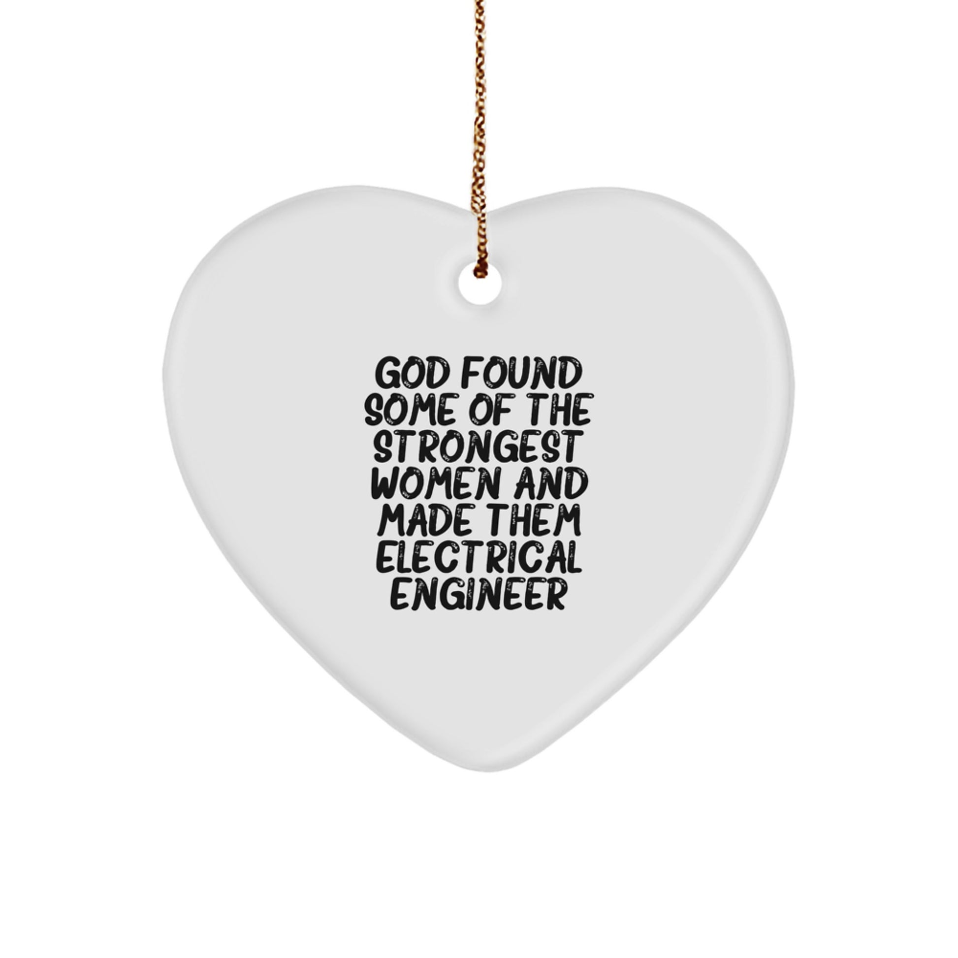 Electrical Engineer Heart Ornament, Funny Quote Gift for Friends Family, Christmas Unique - Image 1