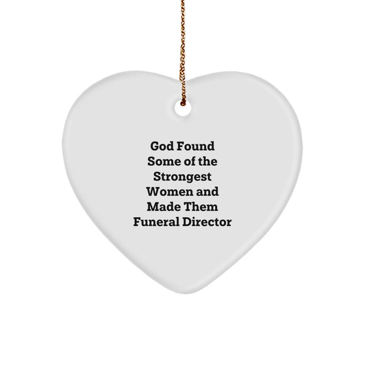 Funny Heart Ornaments for Funeral Directors - Gifts from Women - Unique Christmas Unique Gifts for Funeral Director Men - Image 1