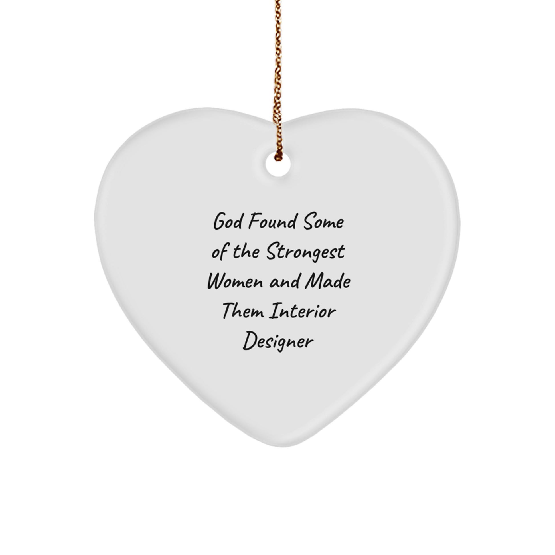 Funny Interior Designer Gifts, Heart Ornament for Interior Designer Women, Christmas Unique Gifts for Interior Designer Friends - Image 1