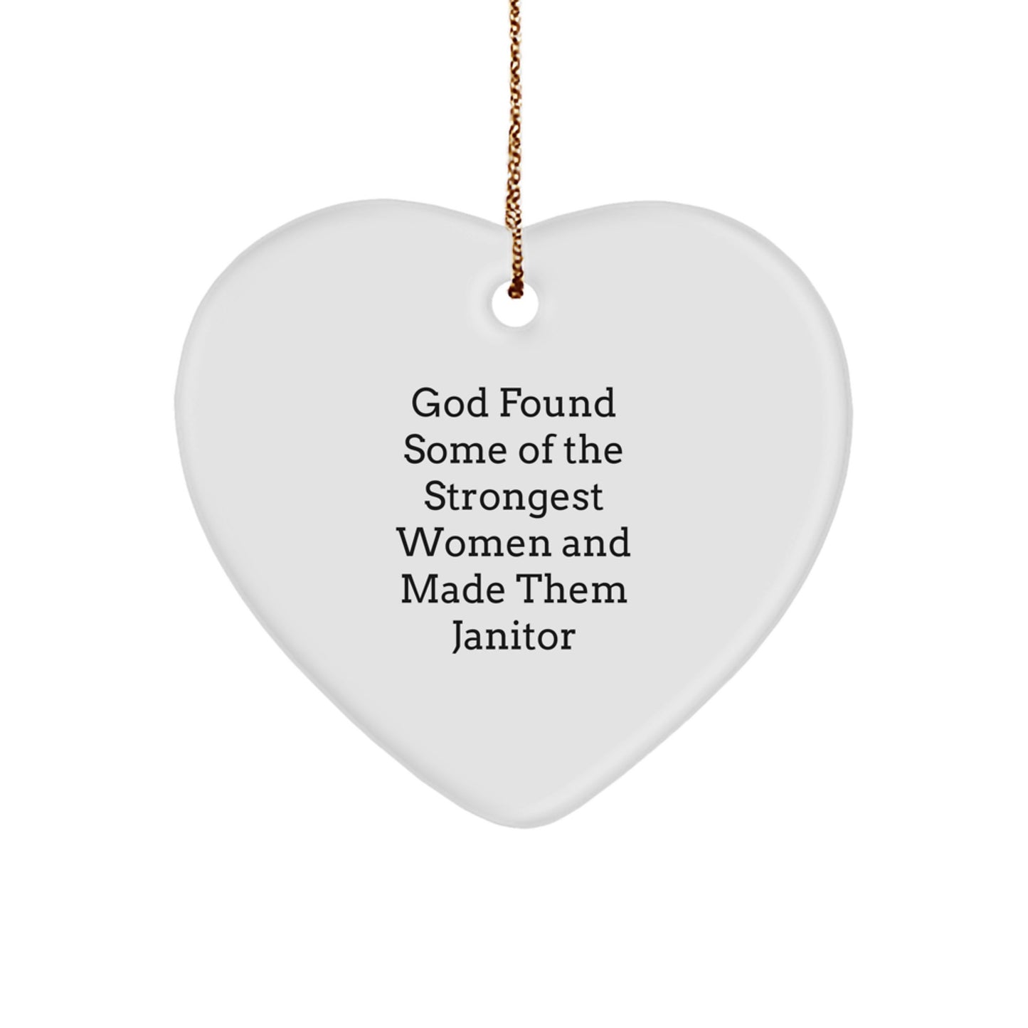 Funny Janitor Heart Ornament Gifts from Men to Janitor Women Friends on Christmas Unique - Image 1