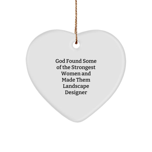 Funny Inspirational Gifts from Women to Landscape Designers for Christmas - Heart Ornament - Image 1