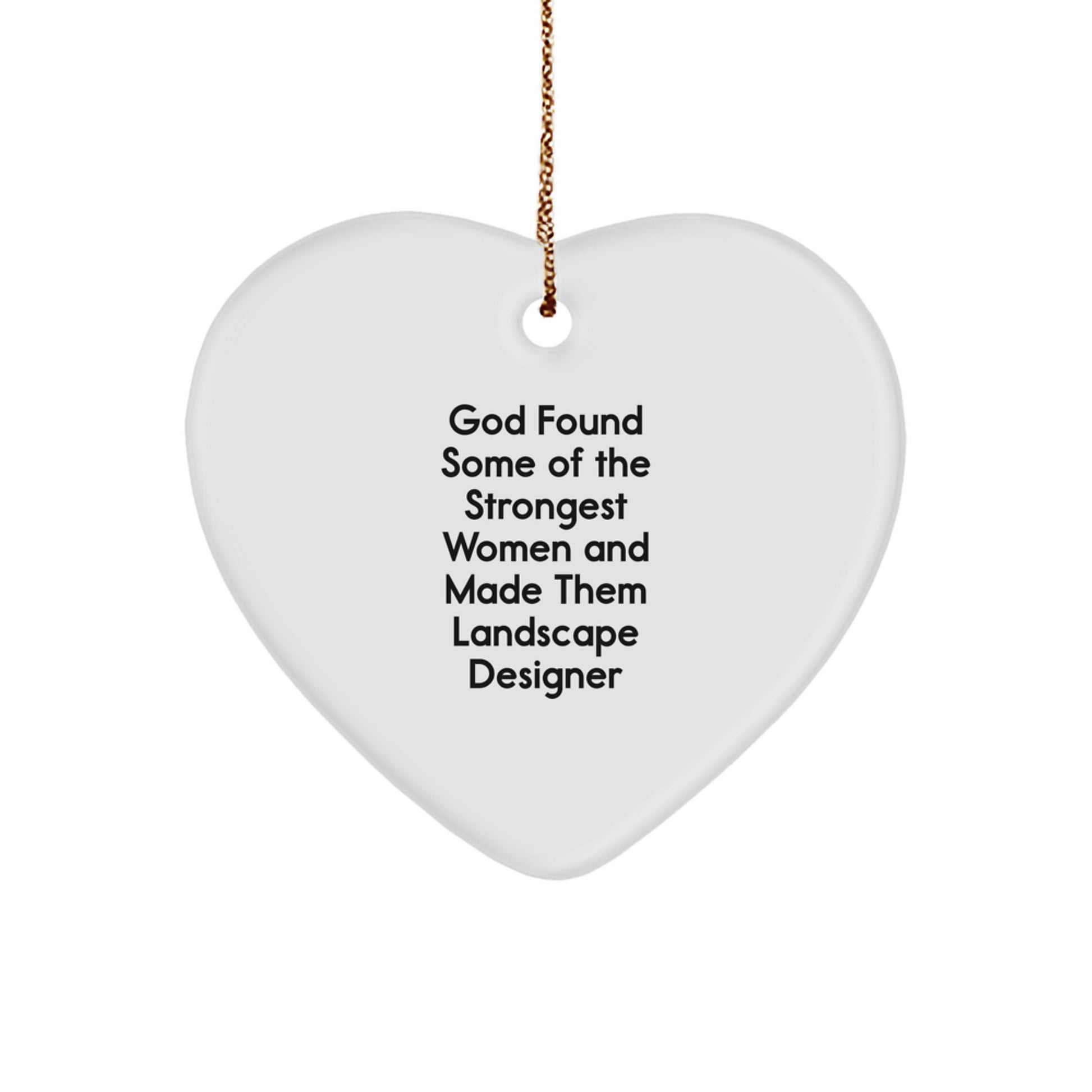 Landscape Designer Gifts from Men to Women Inspirational Heart Ornament Funny Quote Christmas Unique Presents - Image 1