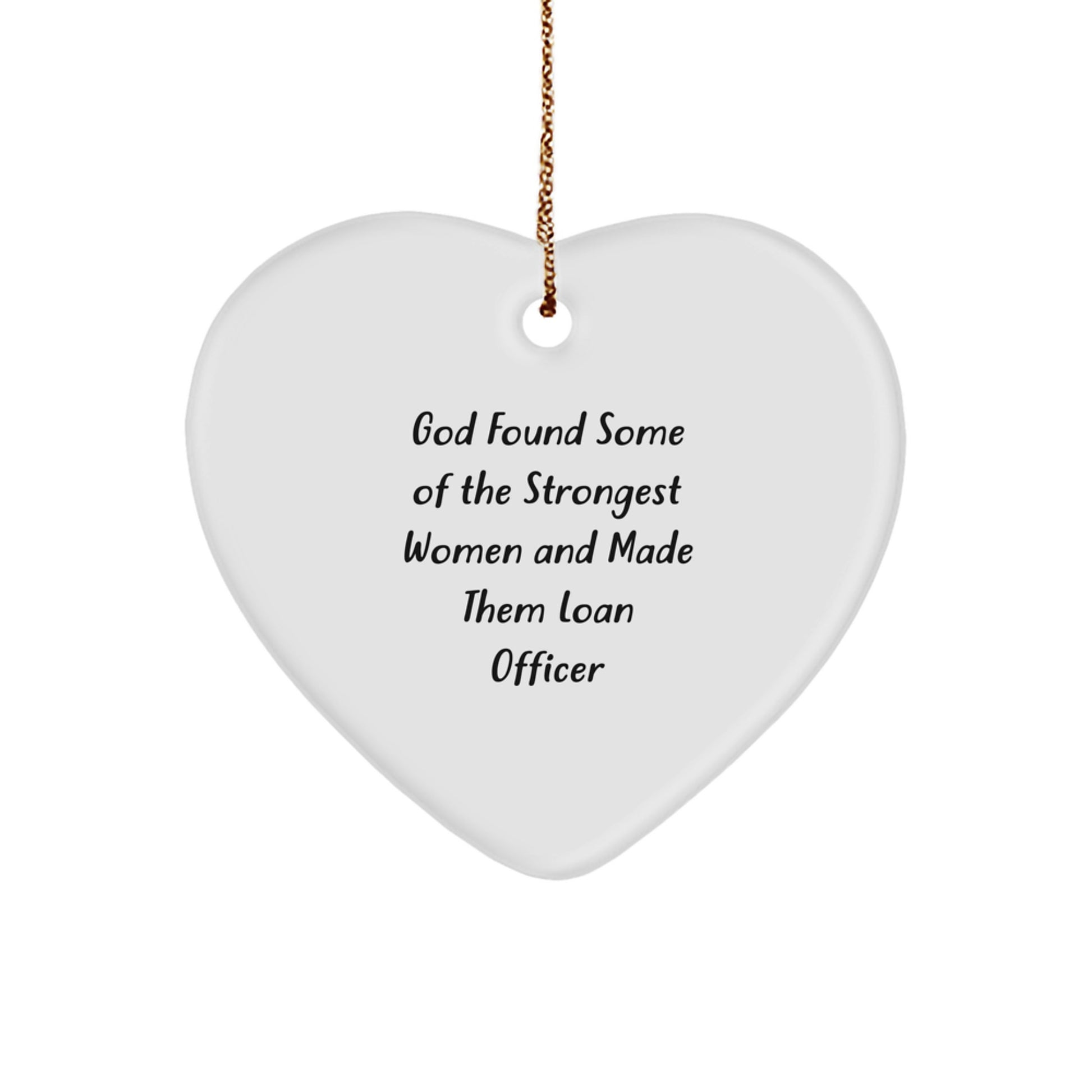 Funny Loan Officer Heart Ornament Gifts from Men for Women Coworkers Christmas Unique Decorations - Image 1