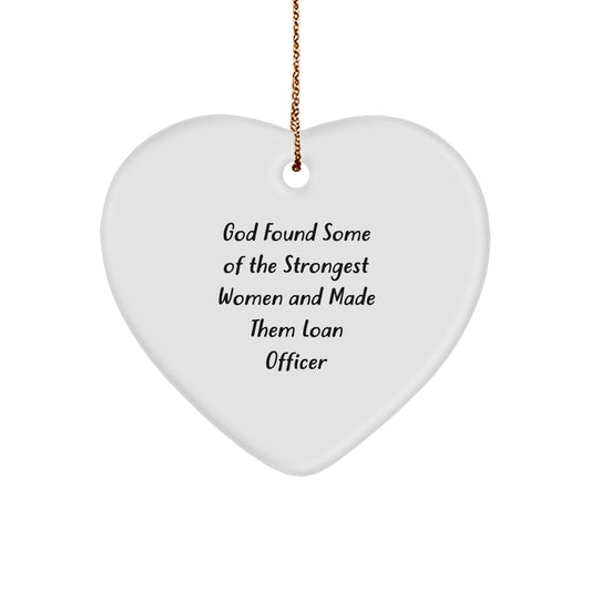 Funny Loan Officer Heart Ornament Gifts from Men for Women Coworkers Christmas Unique Decorations - Image 1