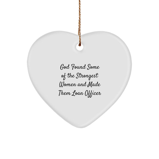 Funny Loan Officer Heart Ornament Gifts from Family, Unique Christmas Unique Gifts for Loan Officer Women, Inspirational Quote - Image 1