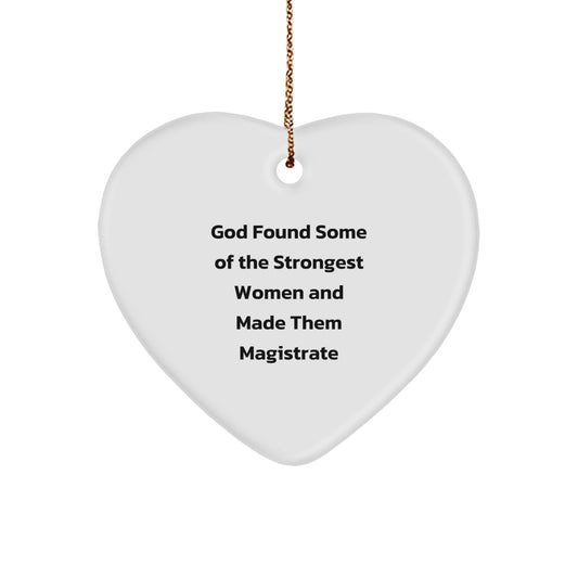 Funny Inspirational Gifts from Family for Magistrate Heart Ornament Christmas - Image 1