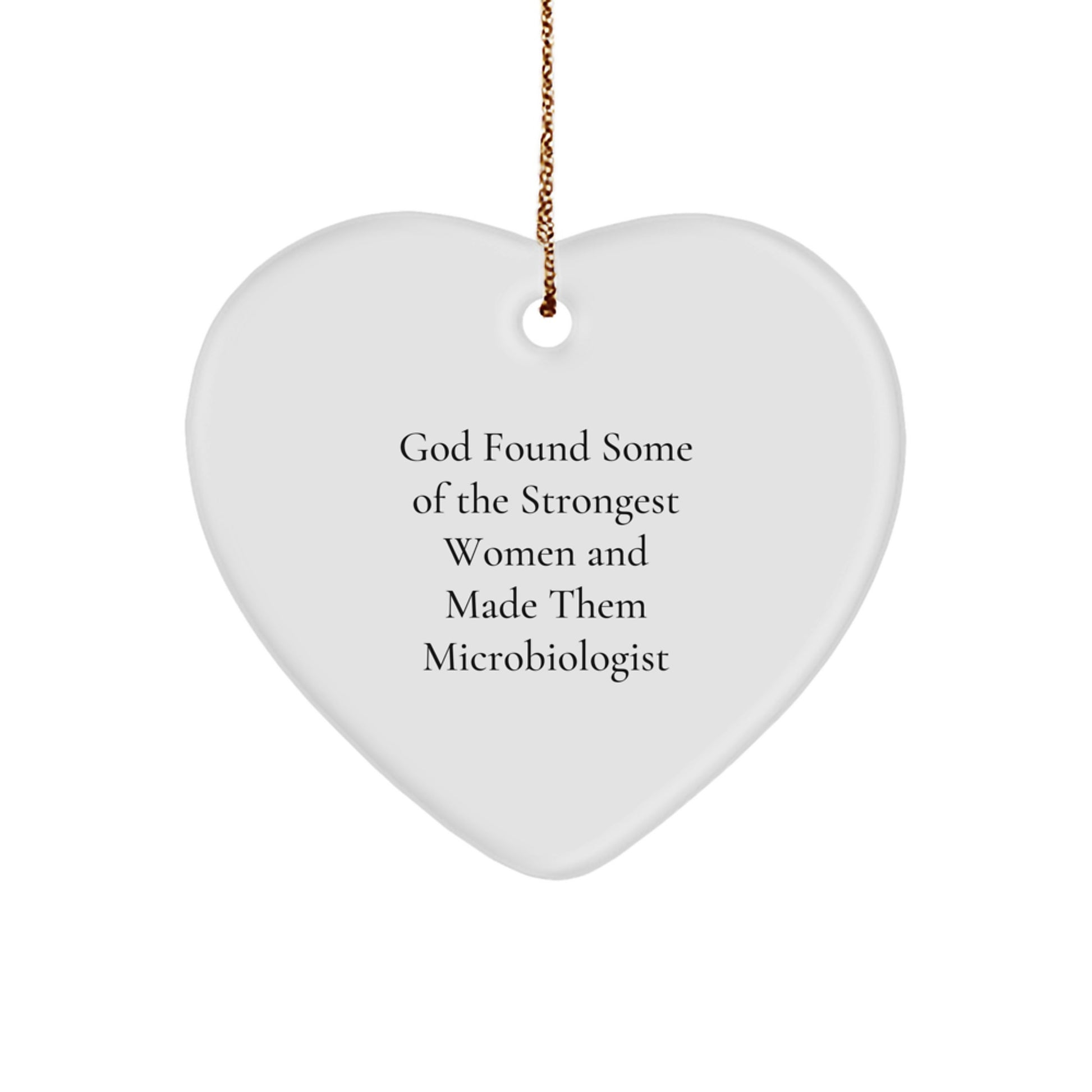 Funny Microbiologist Gifts for Women, Heart Ornament from Friends, Unique Christmas Unique Gifts for Microbiologist - Image 1
