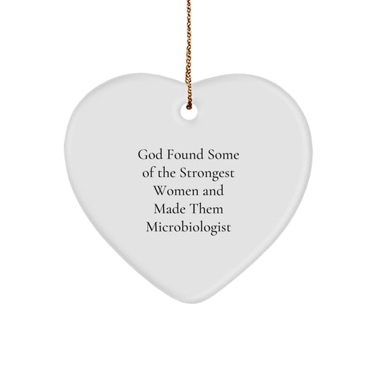Funny Microbiologist Gifts for Women, Heart Ornament from Friends, Unique Christmas Unique Gifts for Microbiologist - Image 1
