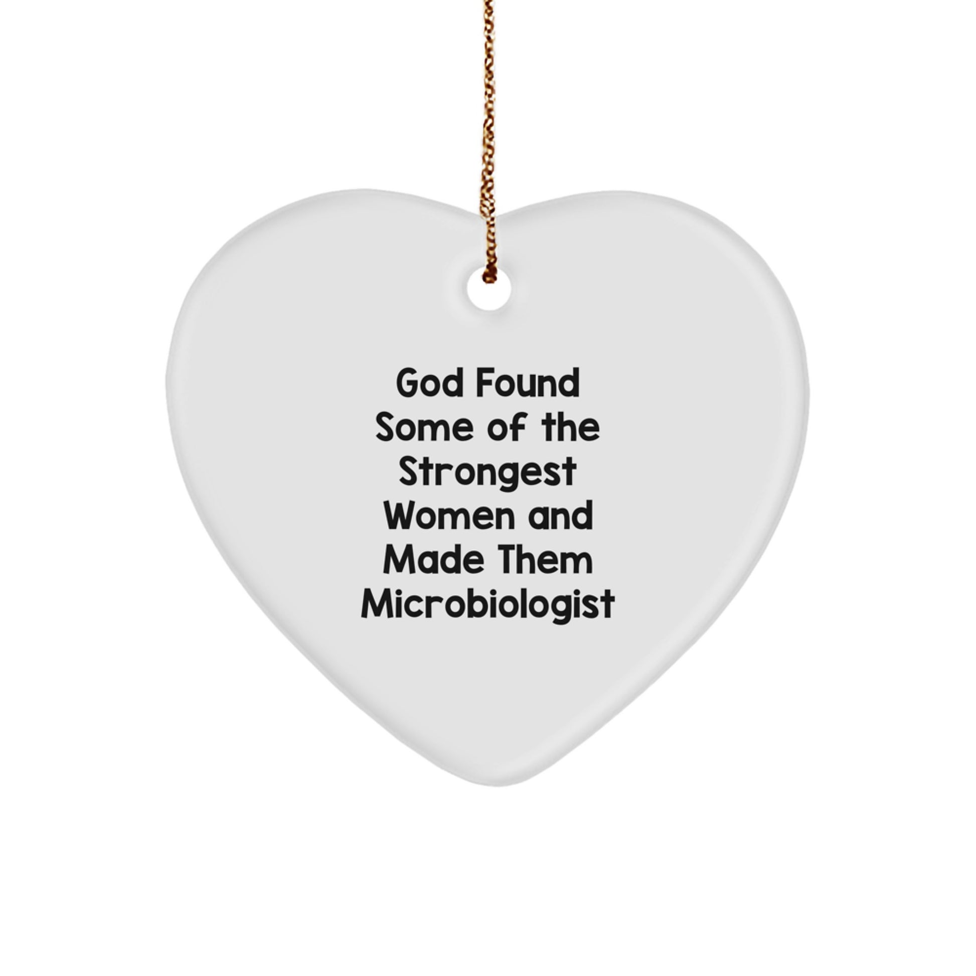 Funny Inspirational Gifts from Men to Microbiologist Women with Heart Ornament, Unique Christmas Decorations for Lab Professionals - Image 1