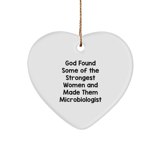 Funny Inspirational Gifts from Men to Microbiologist Women with Heart Ornament, Unique Christmas Decorations for Lab Professionals - Image 1