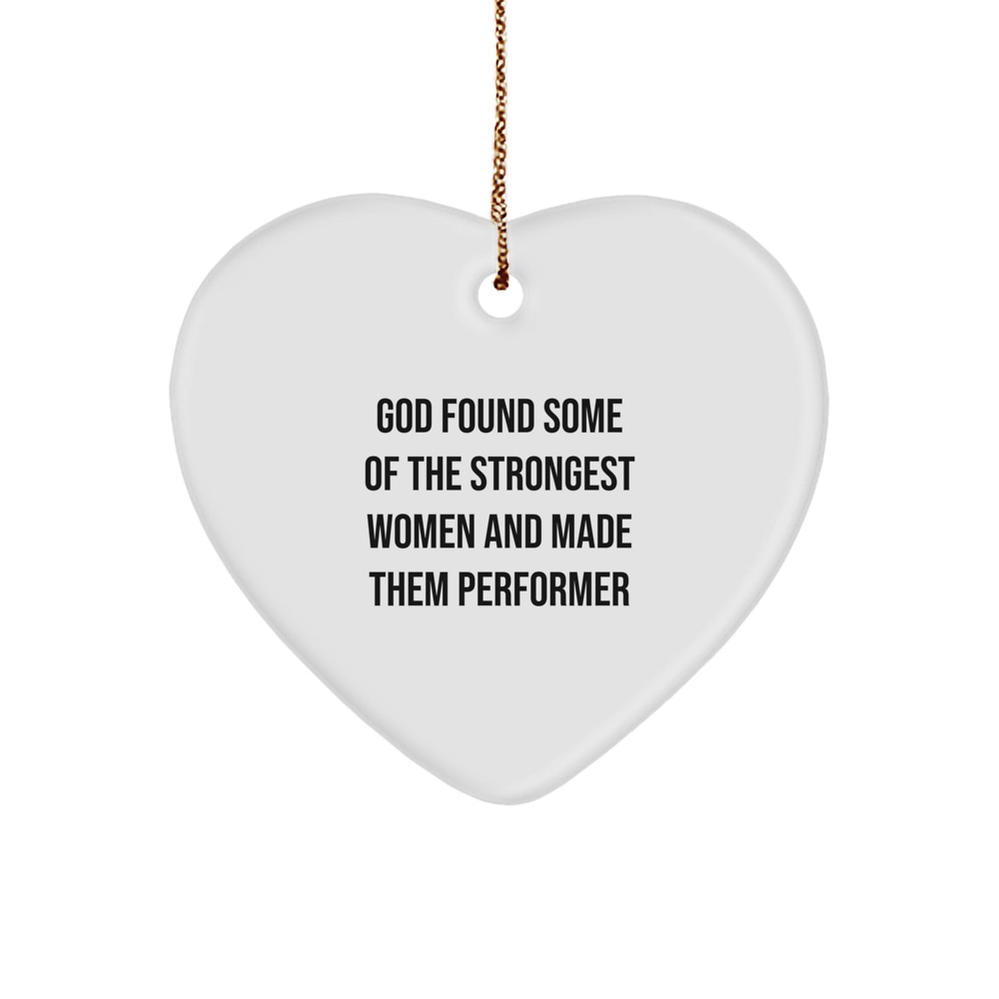 Funny Heart Ornament, Gifts from Men for Strong Women Performers this Christmas Unique Gifts - Image 1