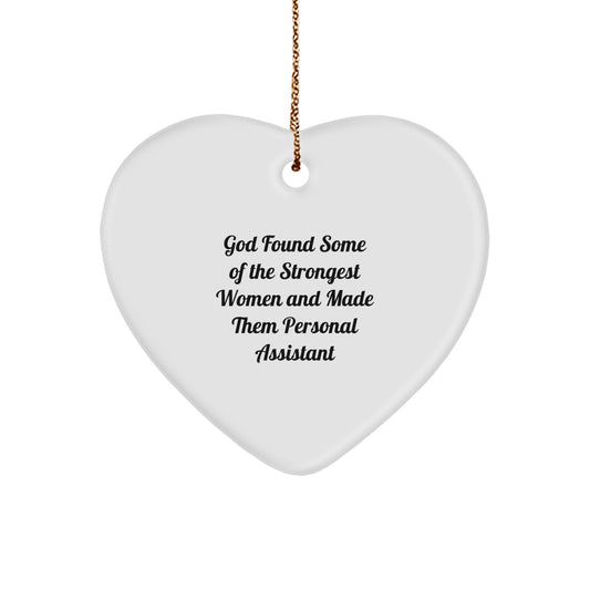 Funny Personal Assistant Heart Ornament Gifts from Friends for Christmas Unique Office Decorations - Image 1