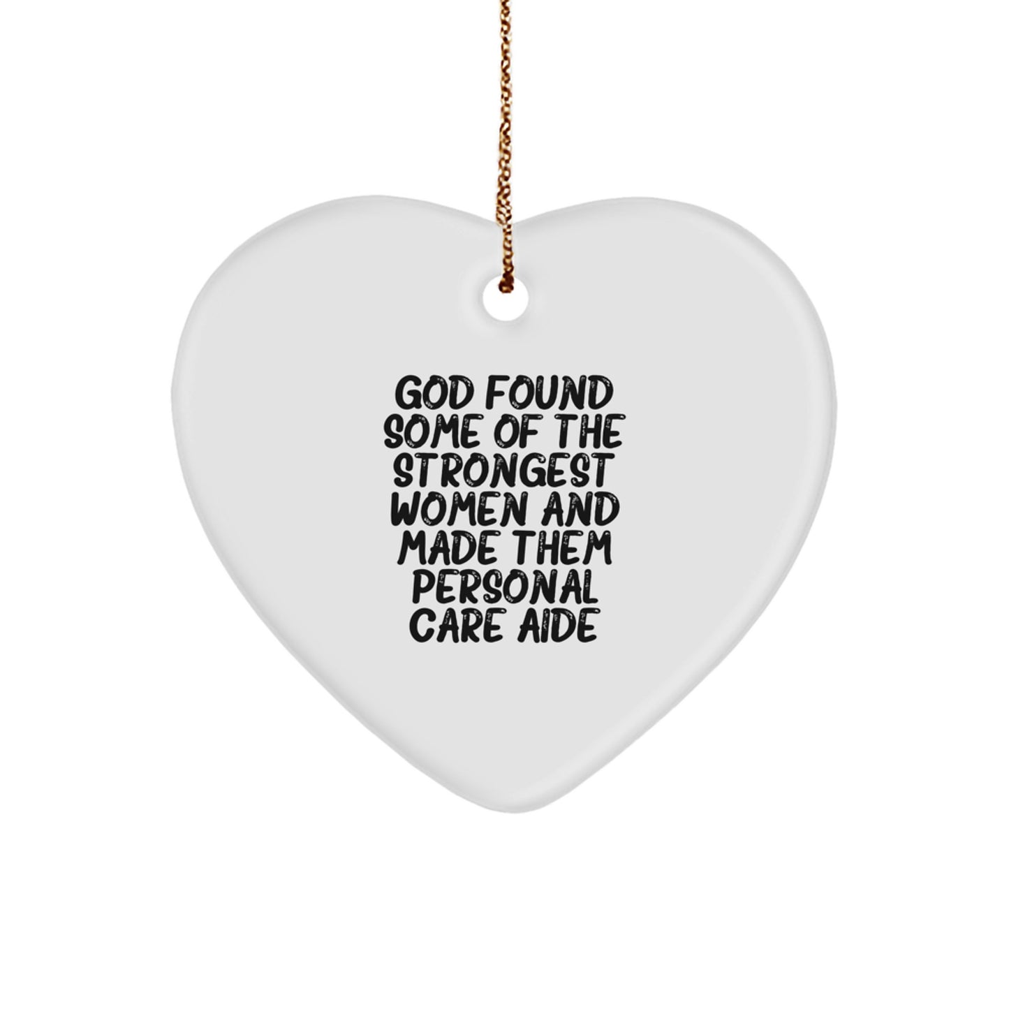 Funny Personal Care Aide Gifts from Friends for Women Heart Ornament, Inspirational Quote, Christmas Unique Gifts for Personal Care Aide Women - Image 1