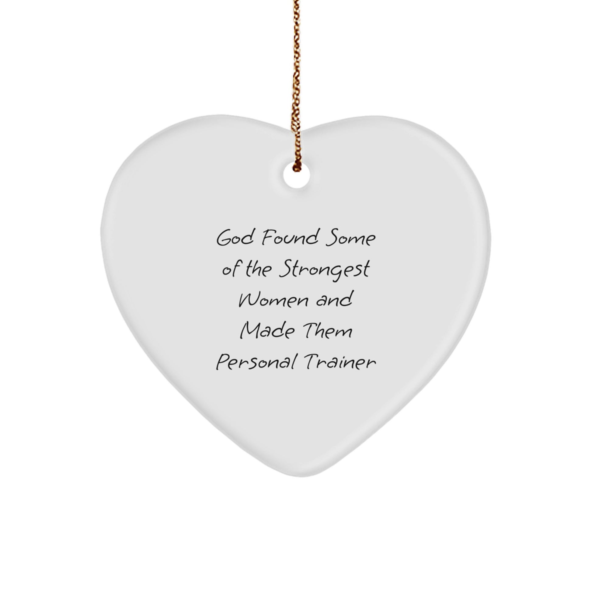 Funny Personal Trainer Gift for Women, Heart Ornament for Christmas Unique Gifts from Friends, Coworkers, and Family - Image 1