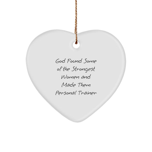 Funny Personal Trainer Gift for Women, Heart Ornament for Christmas Unique Gifts from Friends, Coworkers, and Family - Image 1