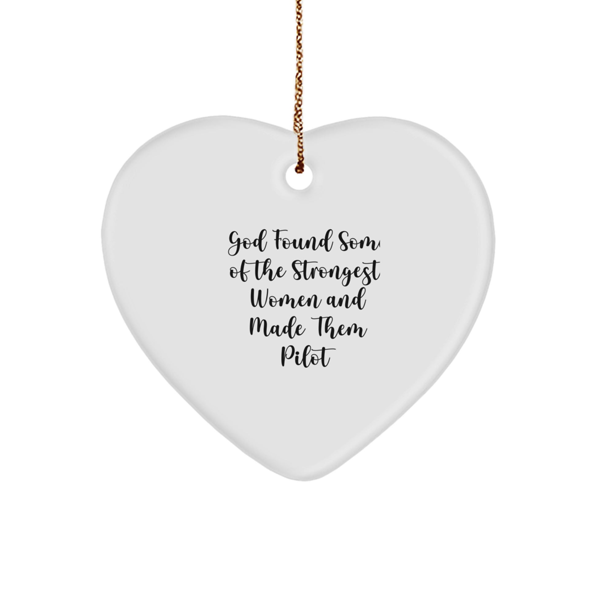 Pilot Gifts from Women Who Make a Difference, Funny Heart Ornament for Christmas - Image 1