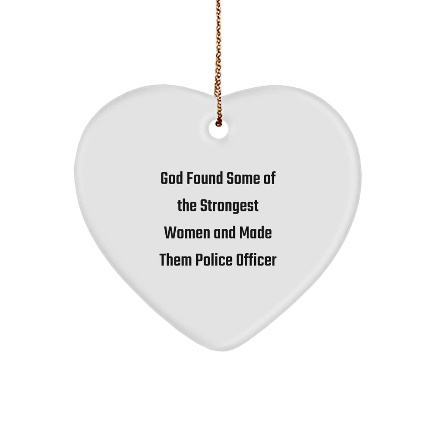 Funny Police Officer Heart Ornament Gifts from Family to Police Officer Men Women Friends - Image 1