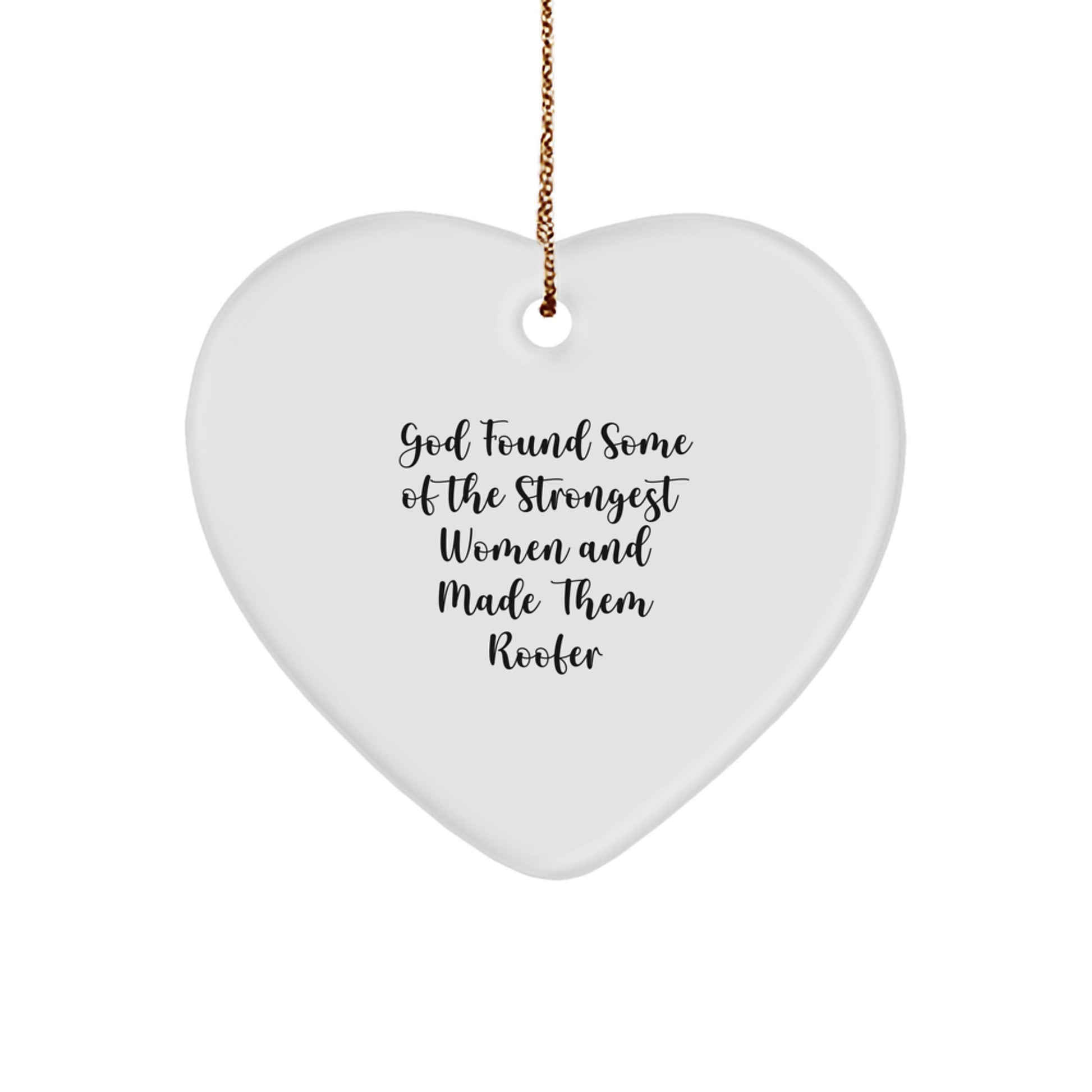 Roofer Gifts from Men, Funny Christmas Heart Ornament for Women, Friends, Coworkers, Family - Image 1