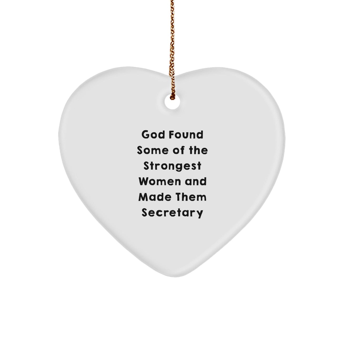 Funny Secretary Heart Ornament, Gifts from Family to Secretary, Heart-Shaped Secretary Ornament for Christmas Unique Gifts, Secretary Appreciation Gift for Secretary - Image 1