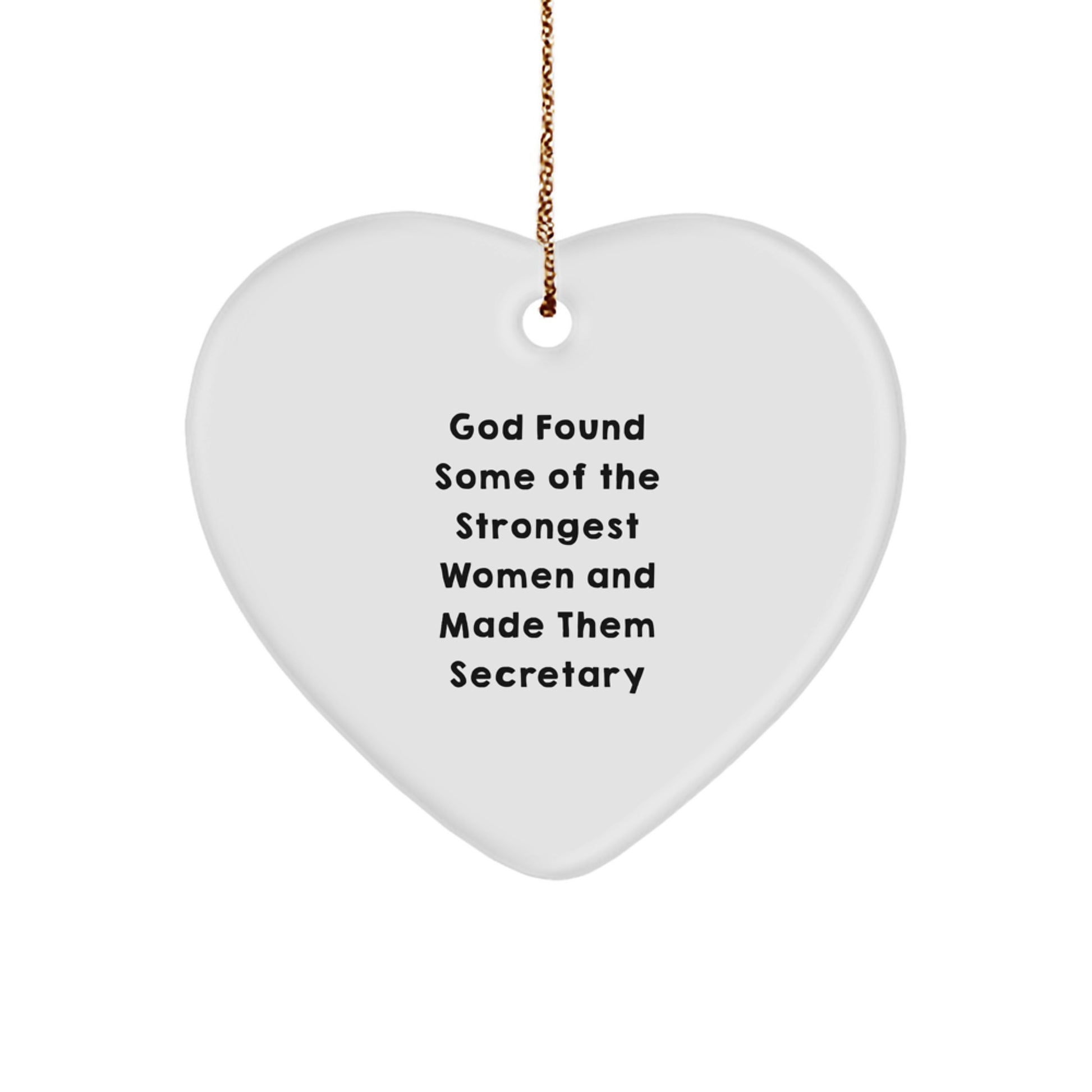 Funny Secretary Heart Ornament, Gifts from Family to Secretary, Heart-Shaped Secretary Ornament for Christmas Unique Gifts, Secretary Appreciation Gift for Secretary - Image 1