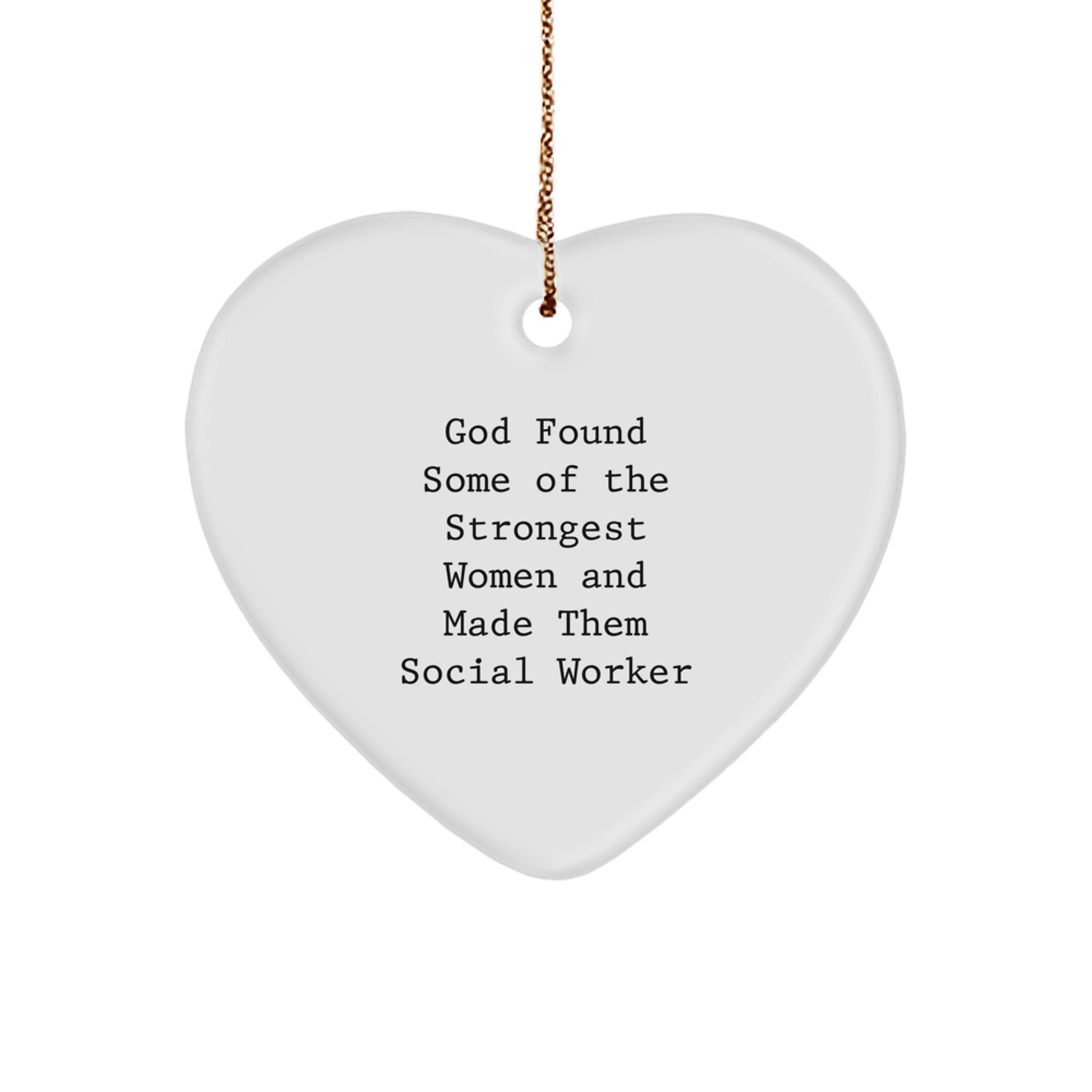 Funny Social Worker Gifts, Heart Ornament Quotes, Christmas Unique Gifts for Women from Men, Coworkers, Family - Image 1
