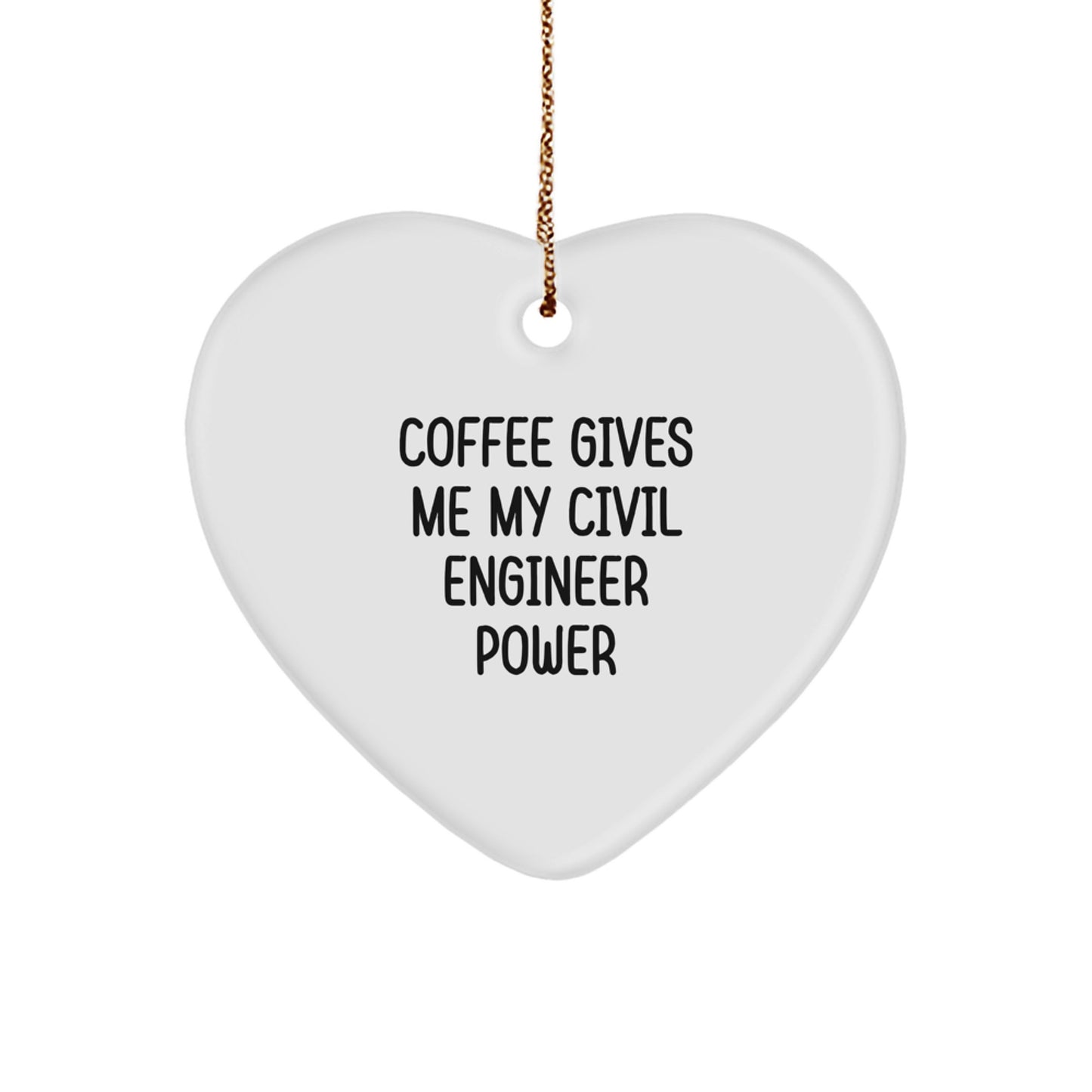 Funny Civil Engineer Gifts, Heart Ornament for Civil Engineer Friends, Christmas Unique Gifts from Coworkers to Civil Engineer Men - Image 1