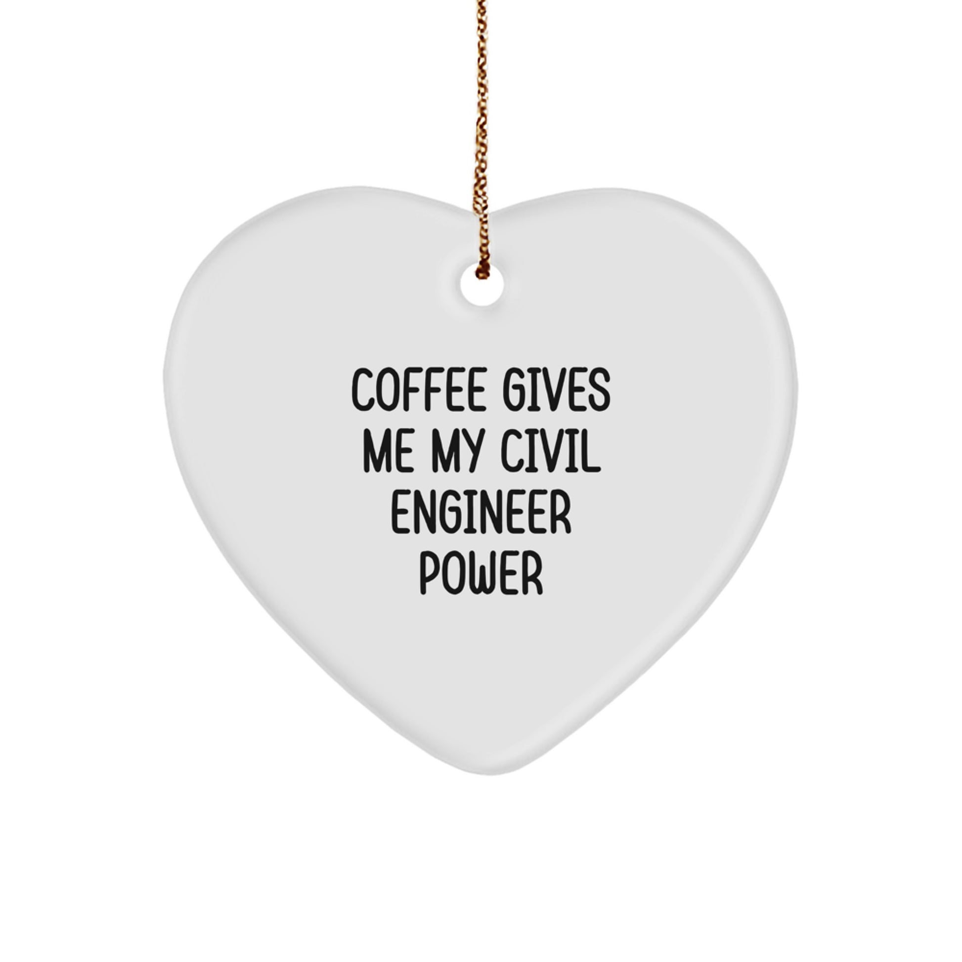Funny Civil Engineer Gifts, Heart Ornament for Civil Engineer Friends, Christmas Unique Gifts from Coworkers to Civil Engineer Men - Image 1
