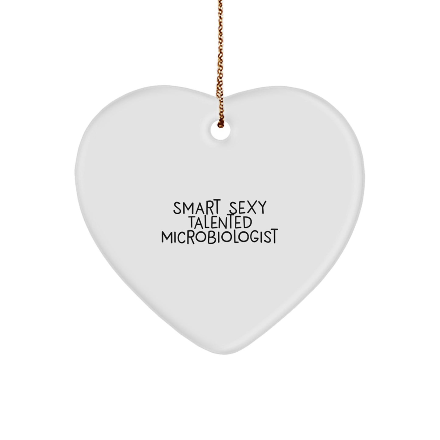 Gifts from Friends for Microbiologists, Funny Heart Ornament with Quote, Unique Christmas Unique Gifts for Women or Men Microbiologist - Image 1