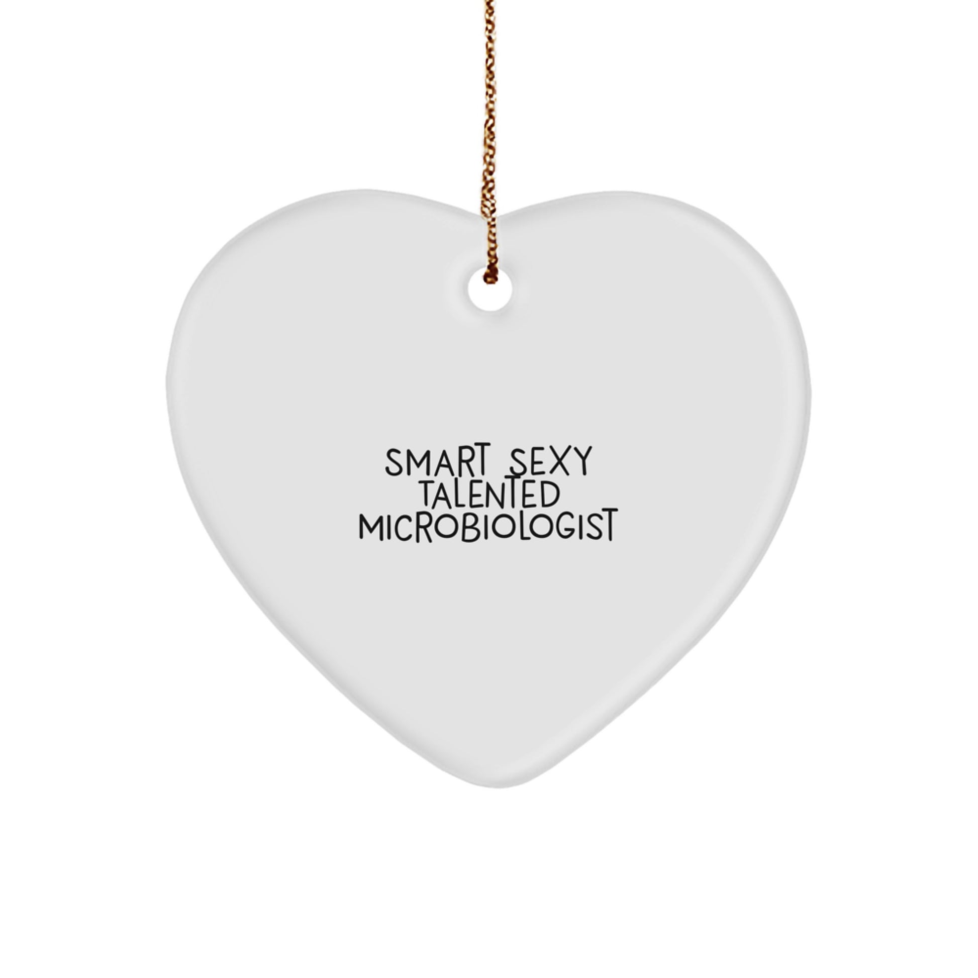 Gifts from Friends for Microbiologists, Funny Heart Ornament with Quote, Unique Christmas Unique Gifts for Women or Men Microbiologist - Image 1