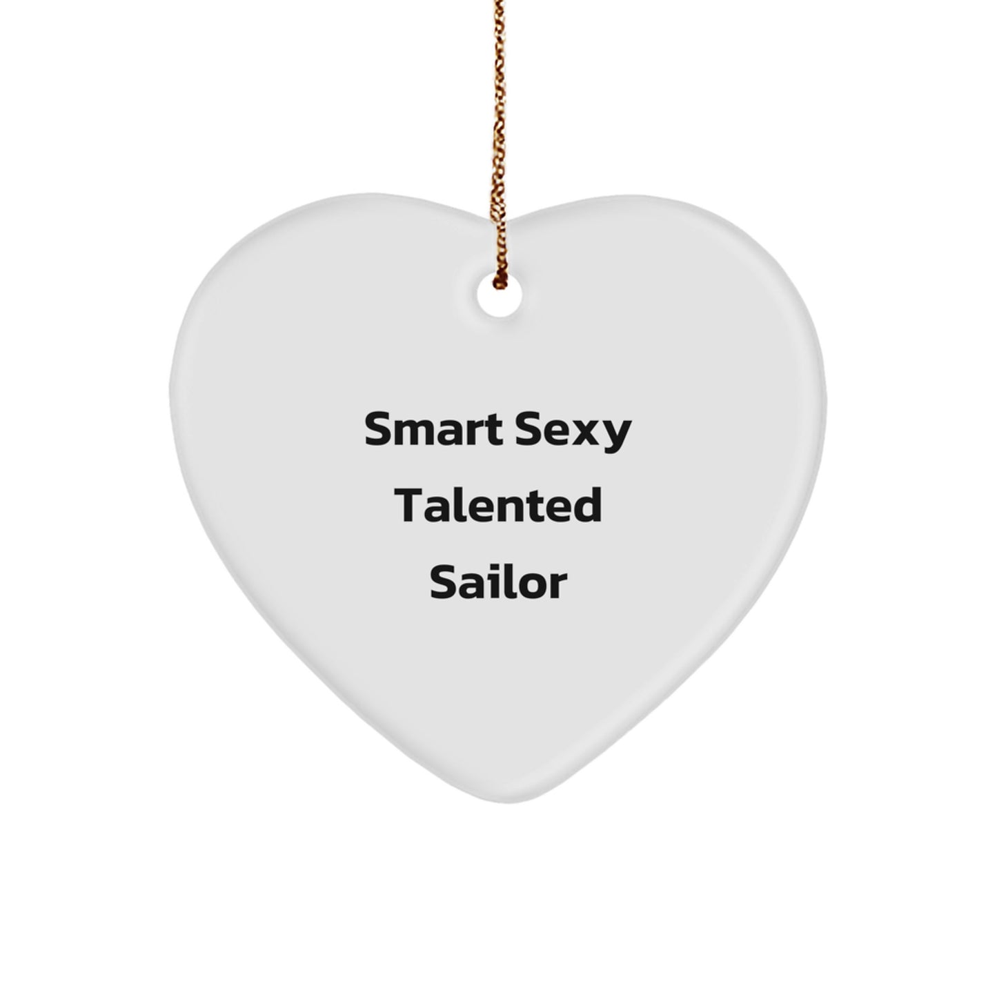 Funny Sailor Heart Ornament Gifts from Friends for Men on Christmas Unique - Image 1