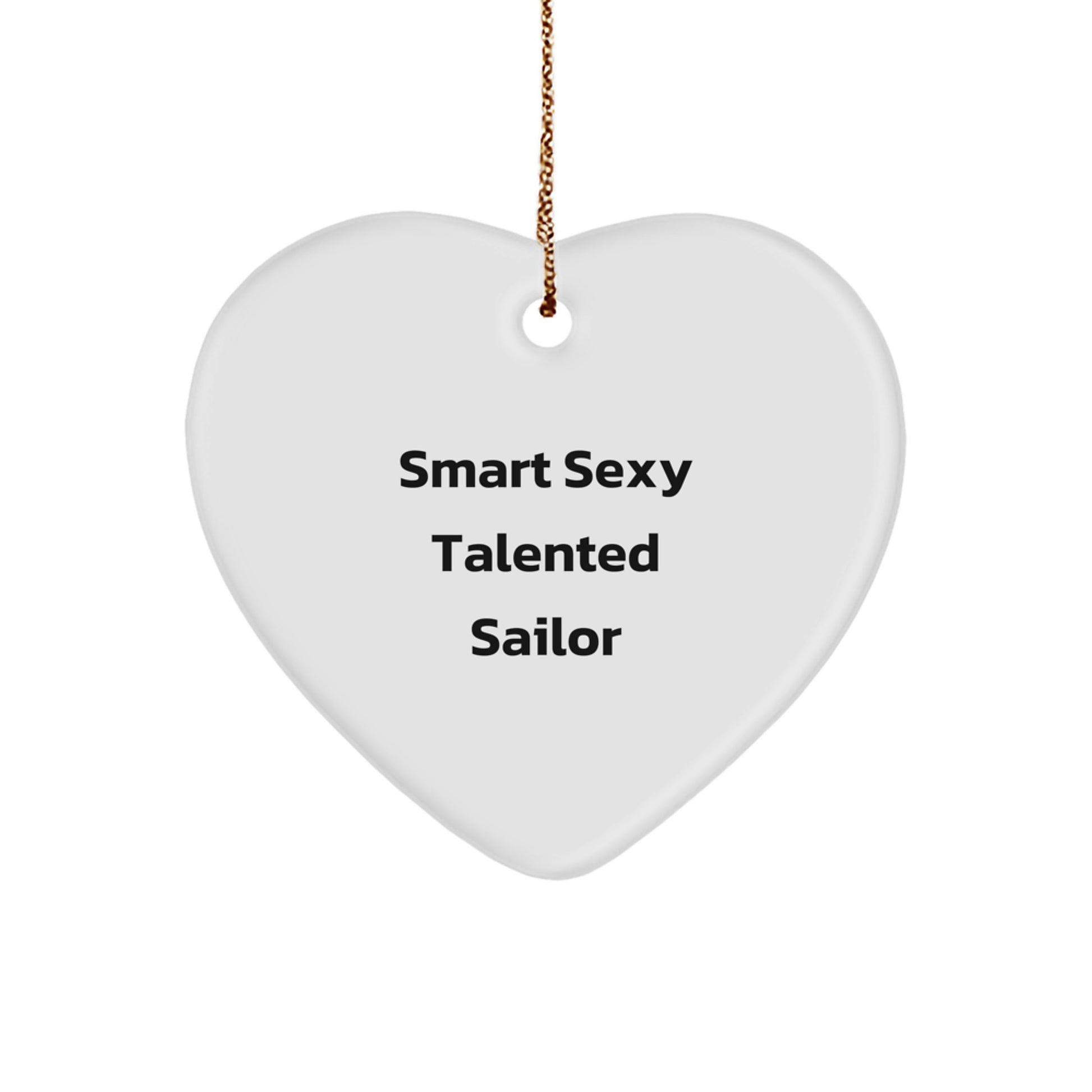 Funny Sailor Heart Ornament Gifts from Friends for Men on Christmas Unique - Image 1