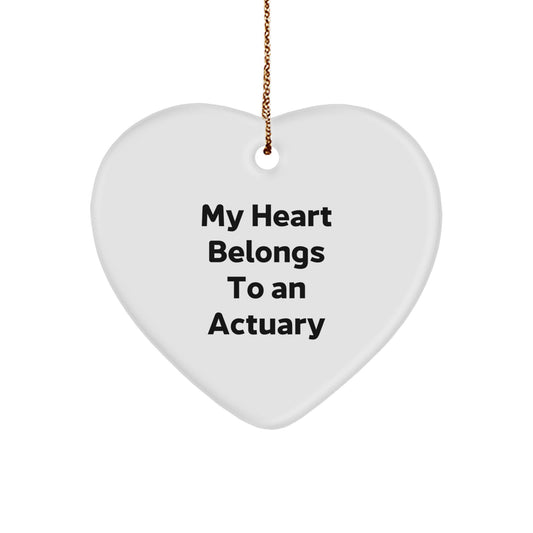 Funny Actuary Heart Ornament Gifts from Friends and Family for Christmas Unique Presents - Image 1