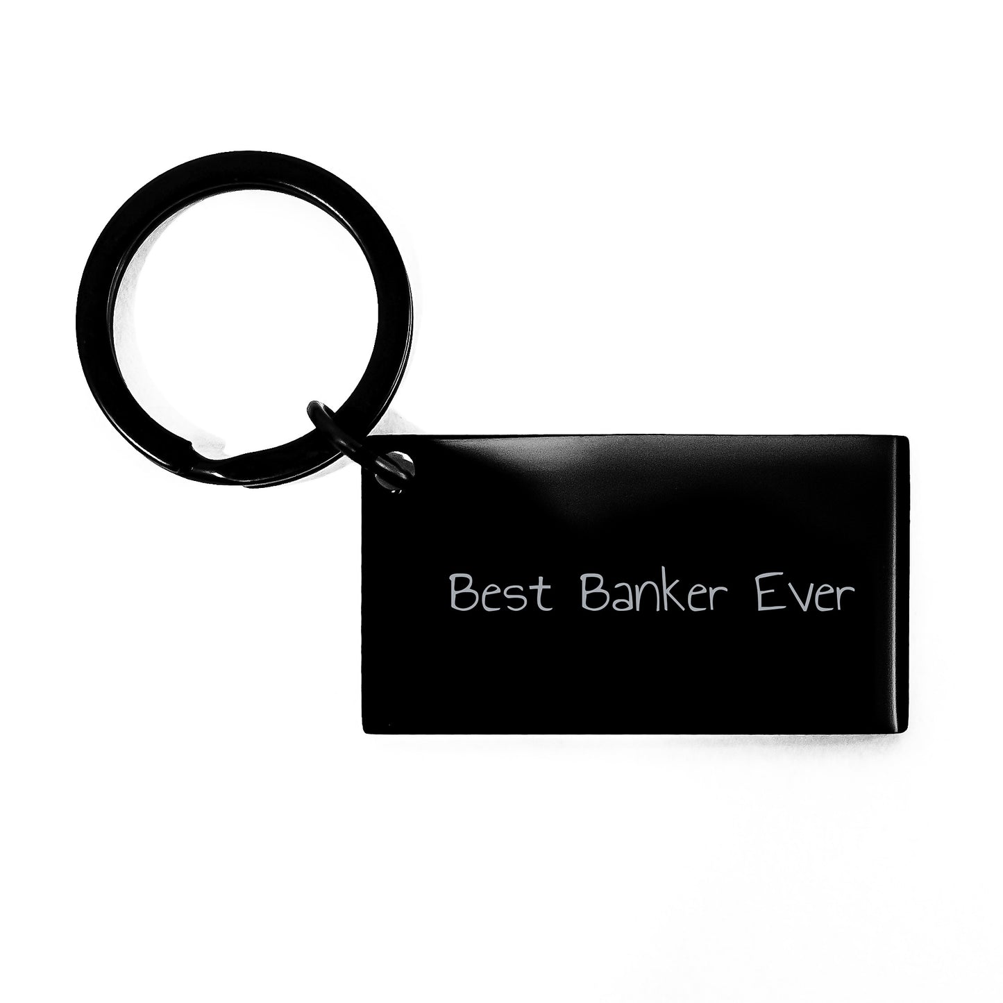 Funny Banker Gifts from Friends and Family - Best Banker Ever Keychain for Men - Unique Christmas Unique Gifts for Bankers - Image 1