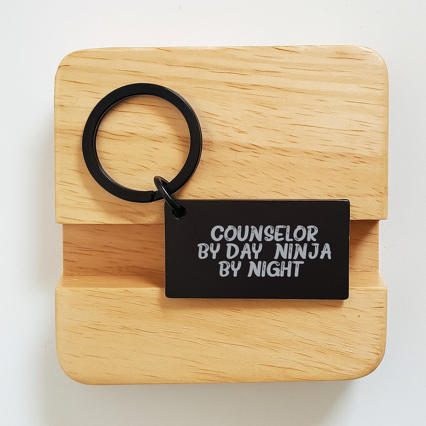 Counselor Keychain Gifts from Friends, Counselor By Day. Ninja By Night., Graduation Unique Gifts for Counselors - Image 2