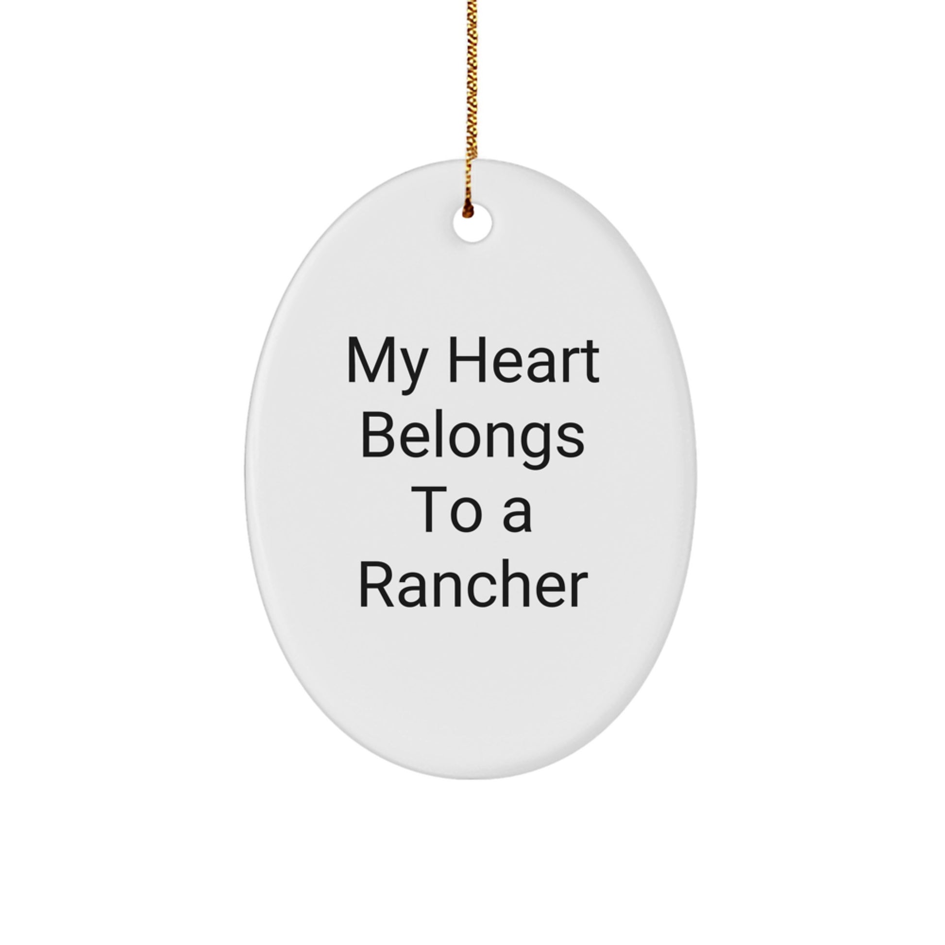 Funny Rancher Oval Ornament Gifts for Him from Coworkers or Family - Christmas Unique Rancher Presents - Image 1