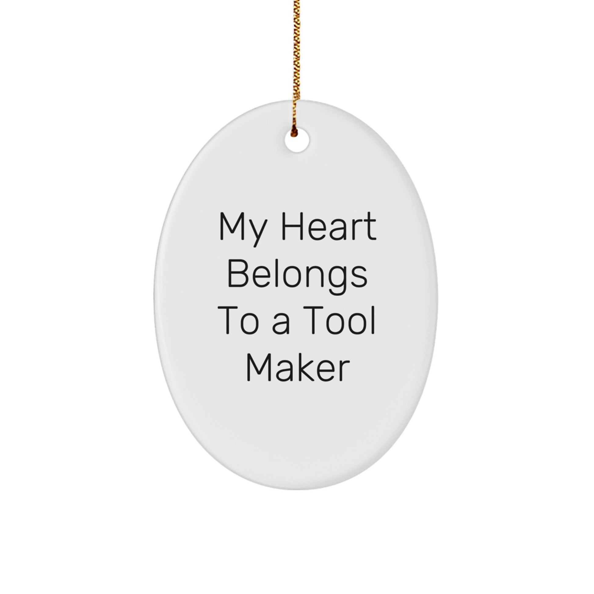 Funny Tool Maker Gifts from Family to Friends on Christmas Unique Oval Ornament - Image 1
