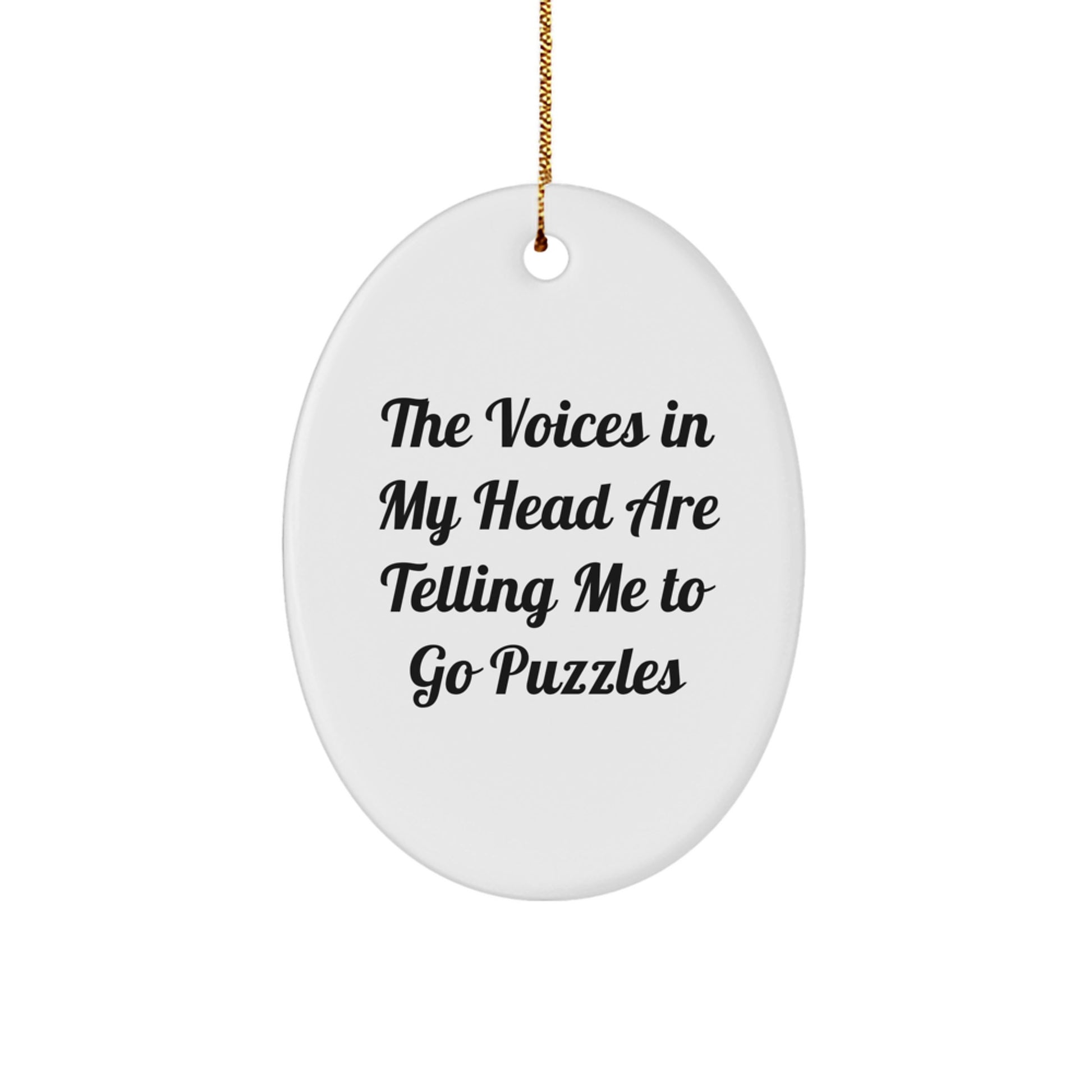 Funny Puzzles Gifts for Men, Funny Oval Ornament Christmas Unique Gifts from Friends - Image 1