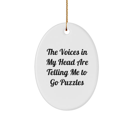 Funny Puzzles Gifts for Men, Funny Oval Ornament Christmas Unique Gifts from Friends - Image 1