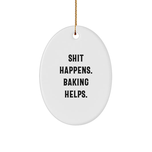 Funny Baking Gifts from Men to Women for Oval Ornament Decorations at Christmas - Image 1