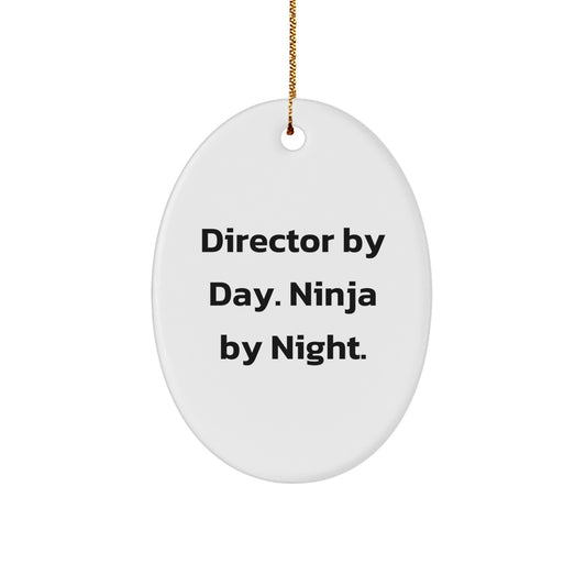 Director Funny Oval Ornament Gifts from Friends for Director Men Unique Christmas Unique Gifts - Image 1