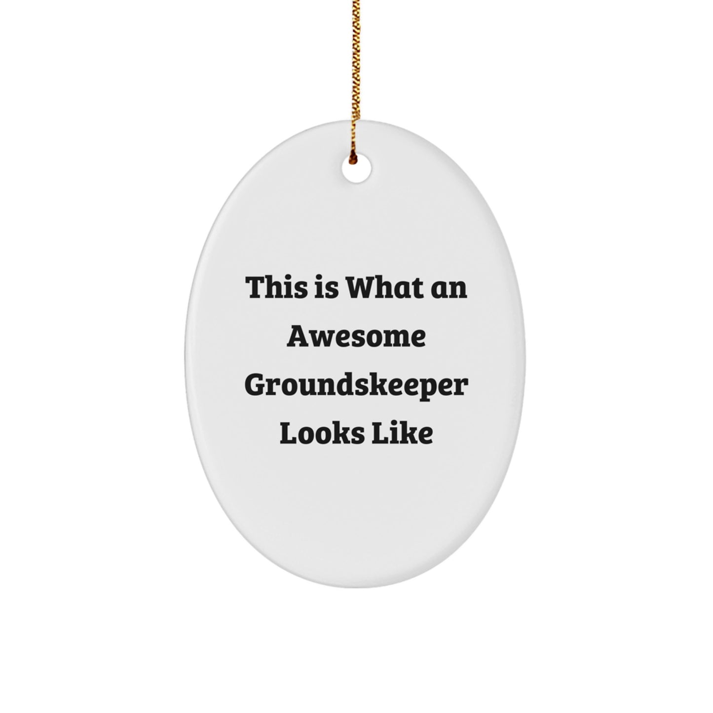 Funny groundskeeper Oval Ornament Gifts from Friends and Family for Christmas, This Is What An Awesome groundskeeper Looks Like - Image 1
