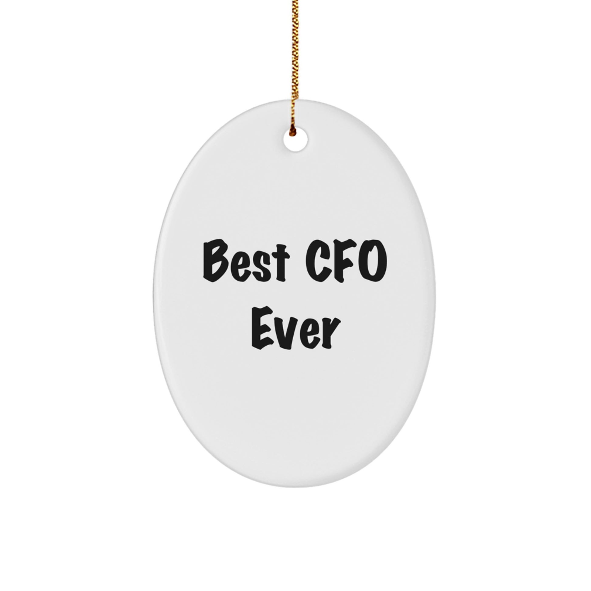 Funny CFO Gifts for Men Oval Ornament Christmas Unique Presents from Friends and Family - Image 1