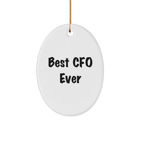 Funny CFO Gifts for Men Oval Ornament Christmas Unique Presents from Friends and Family - Image 1