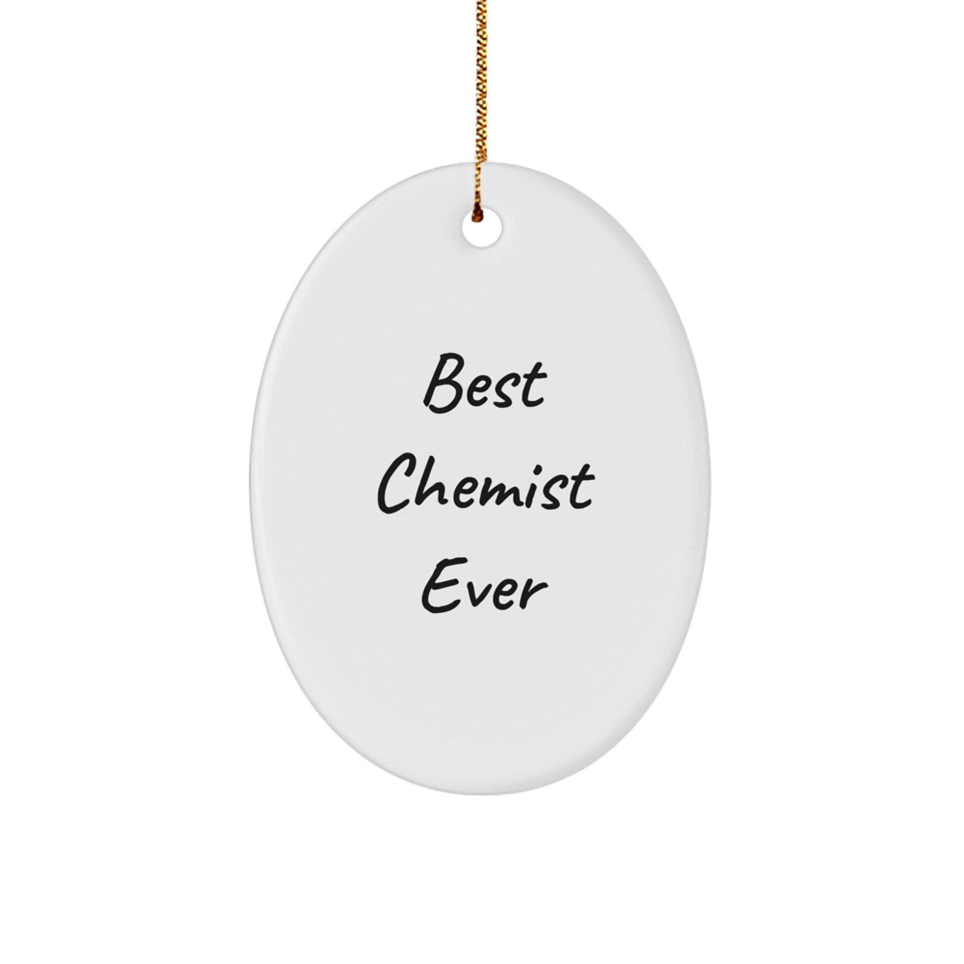 Funny Chemist Oval Ornament Gifts from Men to Best Chemist Ever, Christmas Unique Gifts for Chemist, Oval Ornament Decorations - Image 1