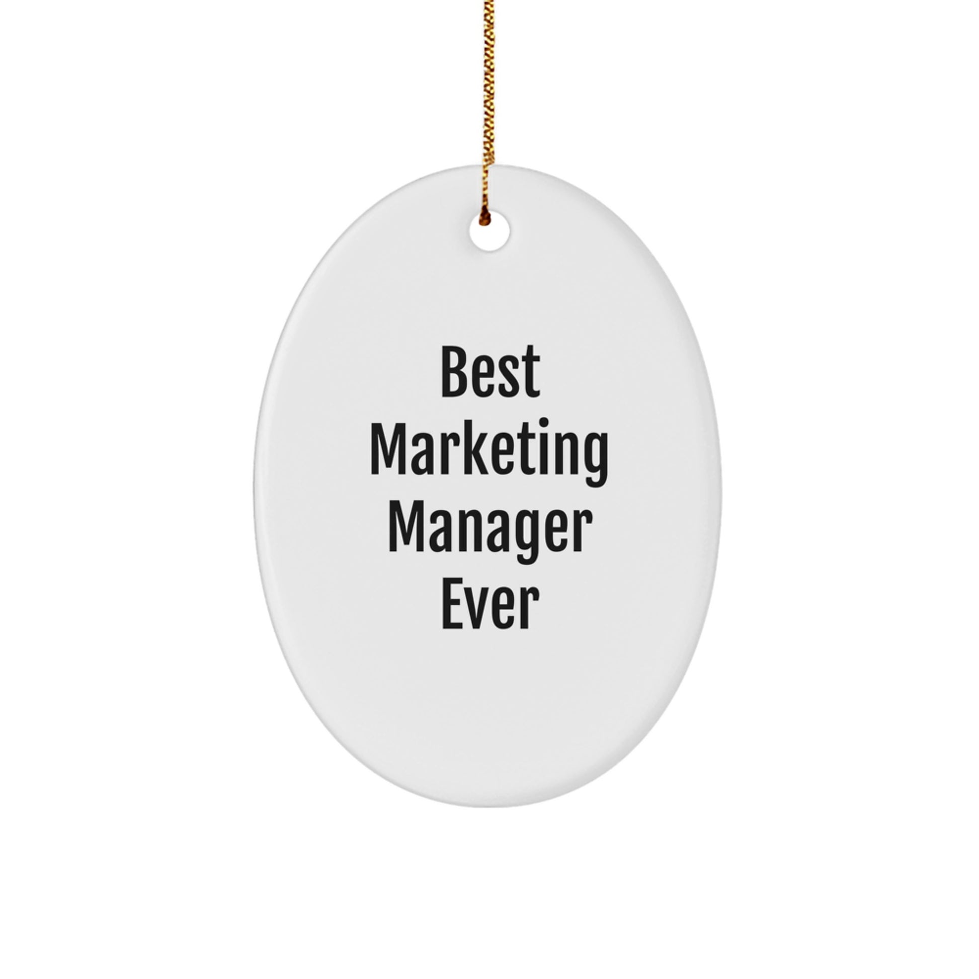 Funny Marketing Manager Gifts for Men Oval Ornament Christmas Unique Presents from Friends - Image 1