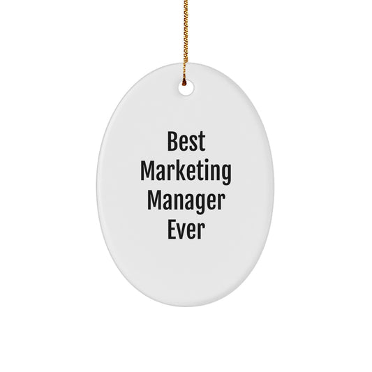 Funny Marketing Manager Gifts for Men Oval Ornament Christmas Unique Presents from Friends - Image 1