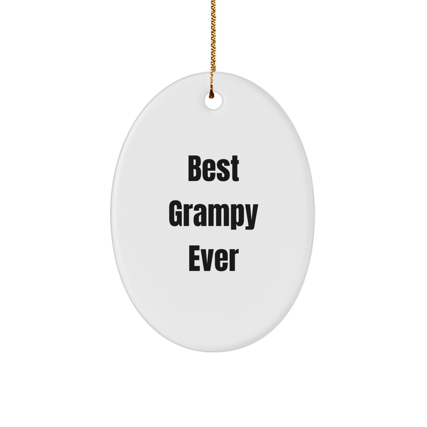 Funny Grampy Gifts from Friends and Family, Oval Ornament Best Ever Christmas Unique - Image 1