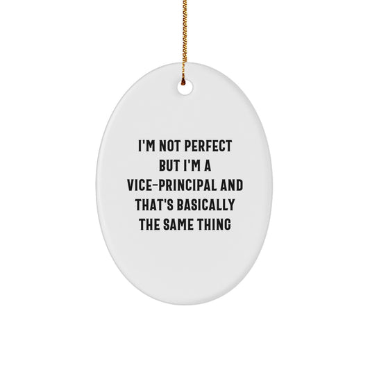 Funny Vice-principal Oval Ornament, Gifts from Friends, Vice-principal Christmas Unique Gifts, Vice-principal Oval Ornament - Image 1